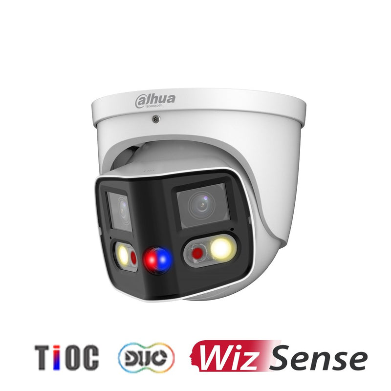 Load image into Gallery viewer, [DH-IPC-PDW3849-A180-AS-PV-ANZ] Dahua WizSense TiOC Duo Series 2x4MP Dual-Lens Eyeball Network Camera with 2.8mm Fixed Lens IP67
