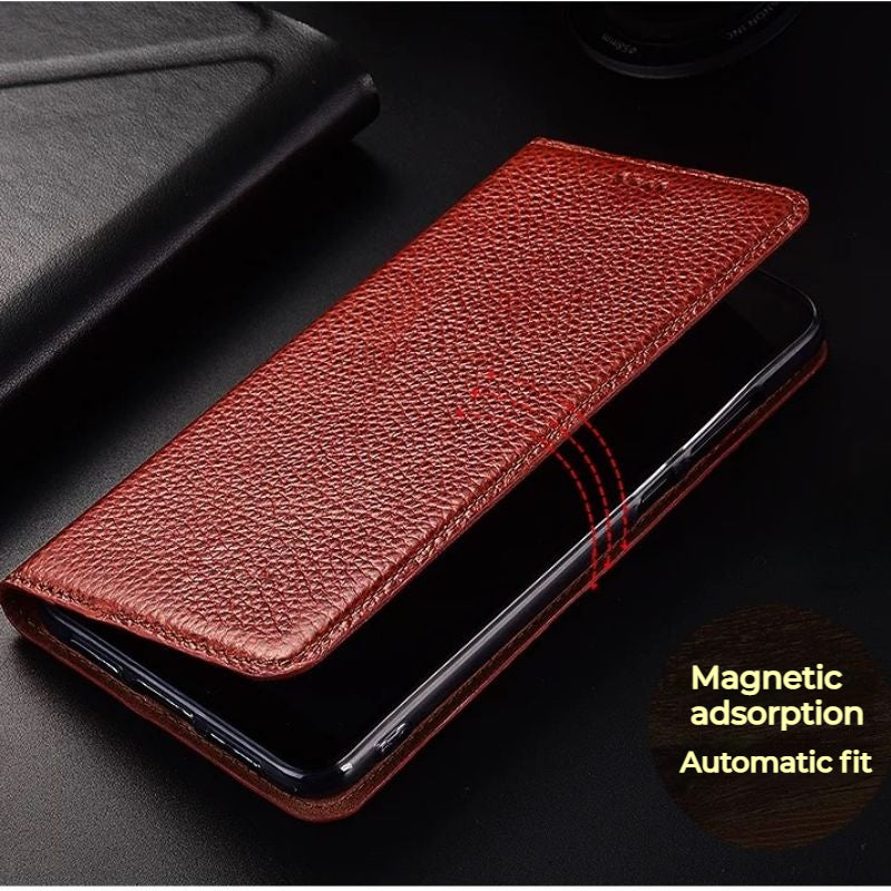 Cargue la imagen en el visor de la galería, [With Card Slot] Asus Zenfone 7 - Full Cover Shockproof Flip Genuine Leather Series Soft Case - Polar Tech Australia
