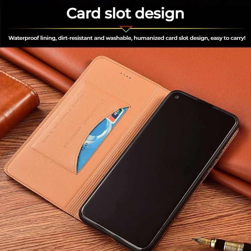 Cargue la imagen en el visor de la galería, [With Card Slot] Asus Zenfone 8 Flip - Full Cover Shockproof Flip Genuine Leather Series Soft Case - Polar Tech Australia
