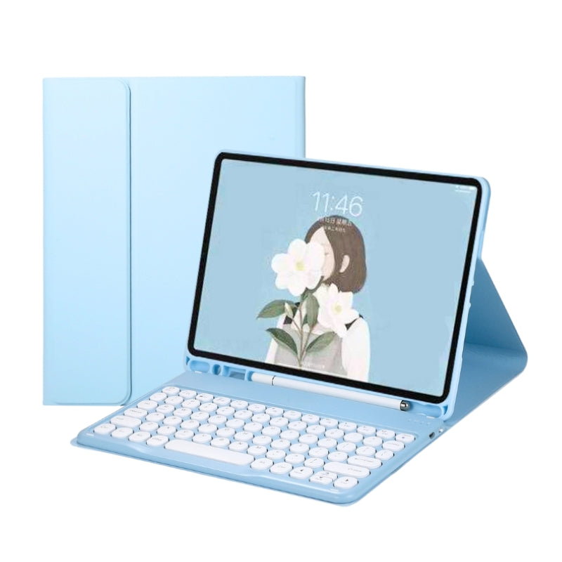 Load image into Gallery viewer, [Detachable Keyboard][Round Keycaps] Samsung Galaxy Tab S10 Plus 2024 12.4&quot; (X820/X826) - Smart Wireless Trackpad Keyboard Flip Case With Pen Slot - Polar Tech Australia
