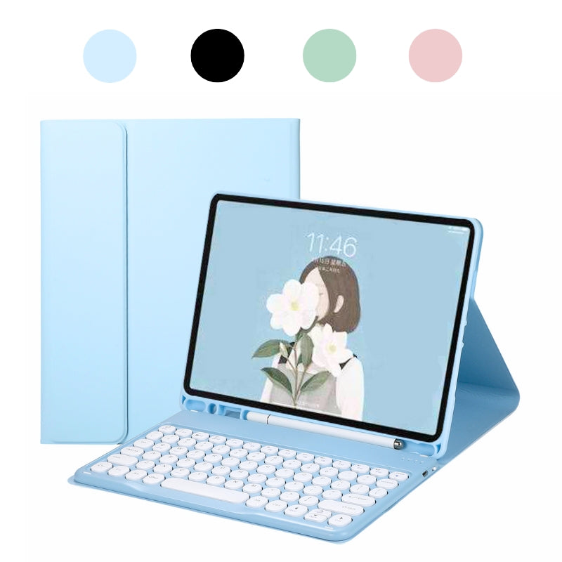 Load image into Gallery viewer, [Detachable Keyboard][Round Keycaps] Samsung Galaxy Tab S10 Plus 2024 12.4&quot; (X820/X826) - Smart Wireless Trackpad Keyboard Flip Case With Pen Slot - Polar Tech Australia
