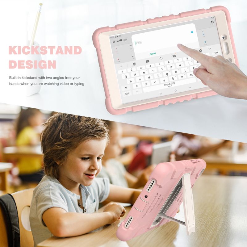 Chargez l&#39;image dans la visionneuse de la galerie, [Built-in Stand] Samsung Galaxy Tab S7 Plus/S8 Plus/S7 FE 12.4&quot; - Full Cover Silicone Shockproof Case - Polar Tech Australia
