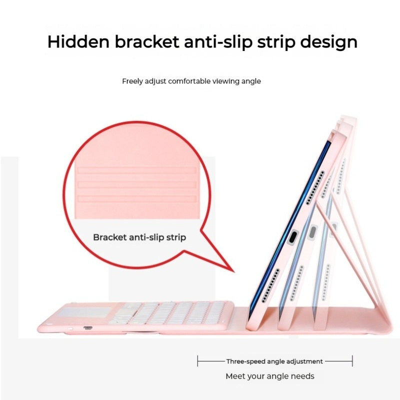 Cargue la imagen en el visor de la galería, [Detachable Keyboard][Round Keycaps] Samsung Galaxy Tab A8 2021 10.5&quot; (X200/X205) - Smart Wireless Trackpad Keyboard Flip Case With Pen Slot - Polar Tech Australia
