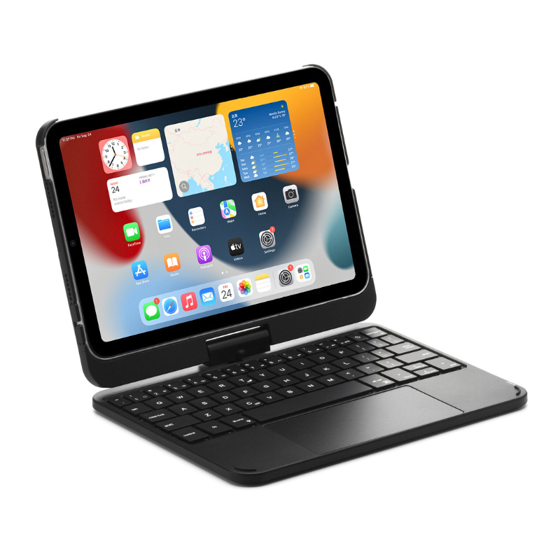 Load image into Gallery viewer, 360 Degree Rotating Wireless Touchpad Keyboard Cover Case for iPad Mini 6/7 8.3&#39;&#39; 6/7th Gen 2021/2024 - KIBO

