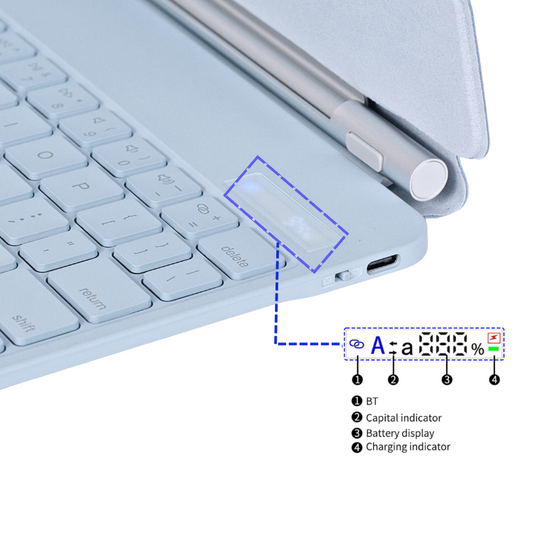 Magic Magnetic Floating Trackpad Wireless 7 Multi-Color Backlit Keyboard Case for Apple iPad Pro 12.9" 3rd/4/5/6th & Air 13” M2/M3 (2024/2025)