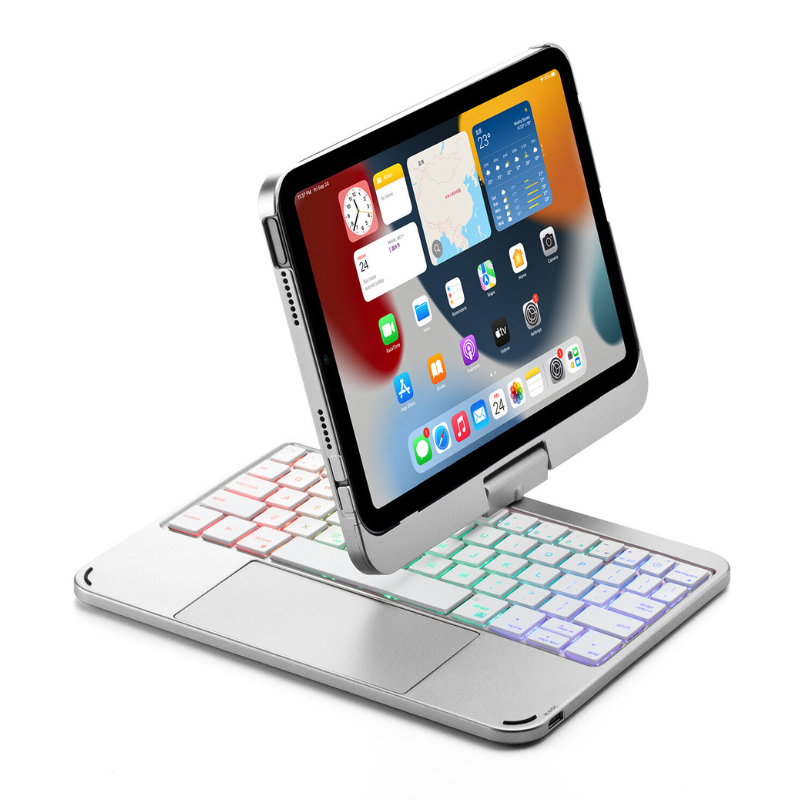 Load image into Gallery viewer, 360 Degree Rotating Wireless Touchpad Keyboard Cover Case for iPad Mini 6/7 8.3&#39;&#39; 6/7th Gen 2021/2024 - KIBO
