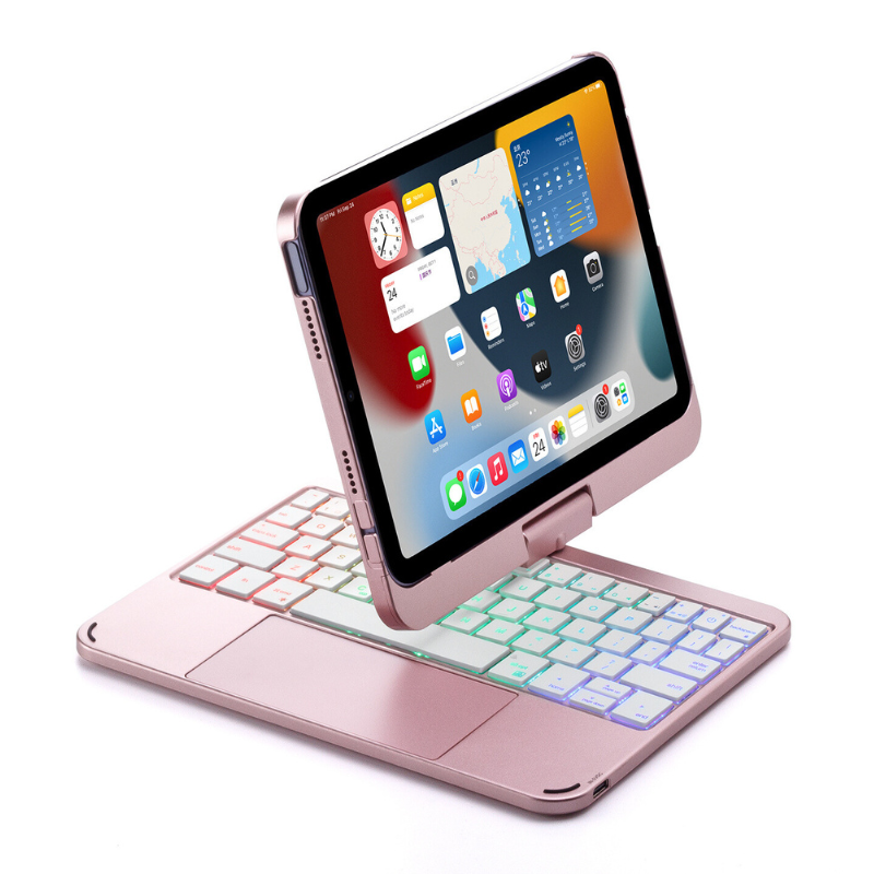 Load image into Gallery viewer, 360 Degree Rotating Wireless Touchpad Keyboard Cover Case for iPad Mini 6/7 8.3&#39;&#39; 6/7th Gen 2021/2024 - KIBO
