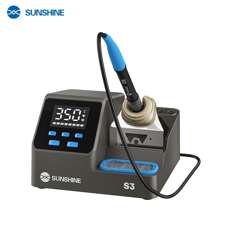 Cargue la imagen en el visor de la galería, Sunshine S3 60W 3-Customizable Channels C210 Intelligent Digital Display Soldering Station
