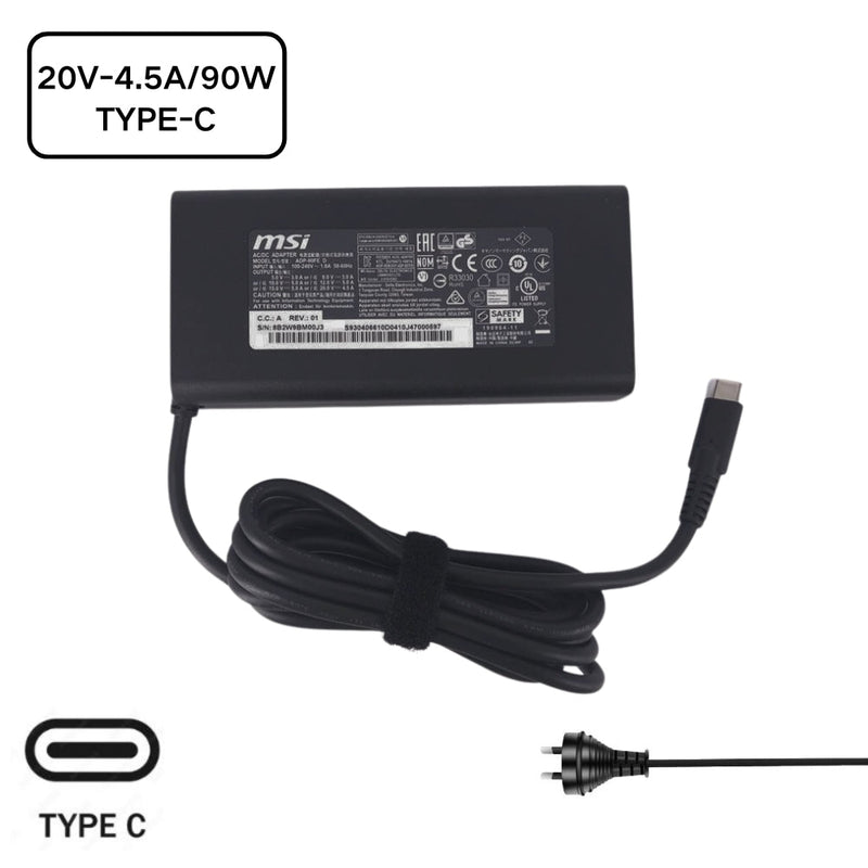 Chargez l&#39;image dans la visionneuse de la galerie, [20V-4.5A/90W][TYPE-C] MSI Prestige 14 15 DELL Latitude 11 5175 5179 7275 7370 5280 5480 5580 7280 7480 7380 XPS 12 9250 Laptop AC Power Supply Adapter Charger - Polar Tech Australia
