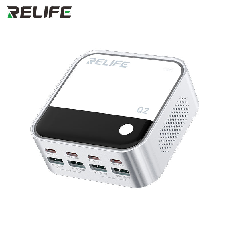 Chargez l&#39;image dans la visionneuse de la galerie, [RELIFE Q2] 120W GaN Desktop Charger – Fast, Smart &amp; Stylish - Polar Tech Australia
