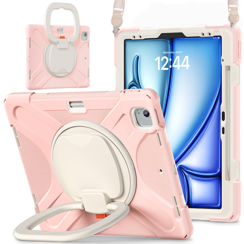 Chargez l&#39;image dans la visionneuse de la galerie, Lenovo Tab M11 11.0&quot; 2024 (TB-330XU/330FU) - Multifunctional Shockproof Heavy Duty Series Case With Shoulder Strap
