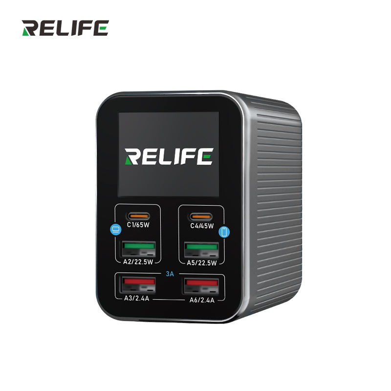 Cargue la imagen en el visor de la galería, [Q4] RELIFE 72W Smart 6-Port Fast Charger
