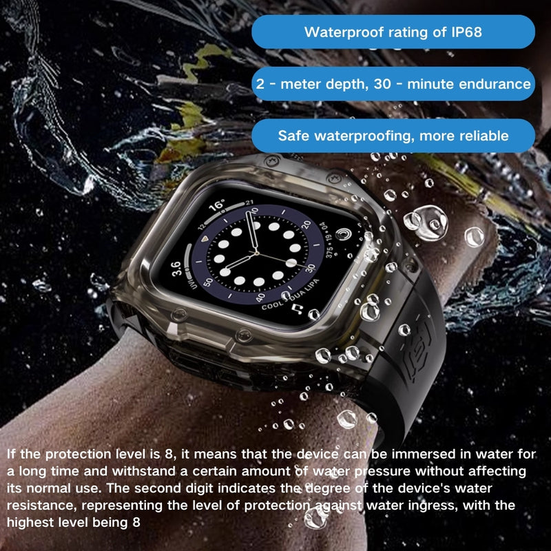 Chargez l&#39;image dans la visionneuse de la galerie, [IP68 Waterproof] Apple Watch Series 10 42mm 46mmm - All-in-One Diving &amp; Rainproof Waterproof Watch Band With Shell &amp; Film
