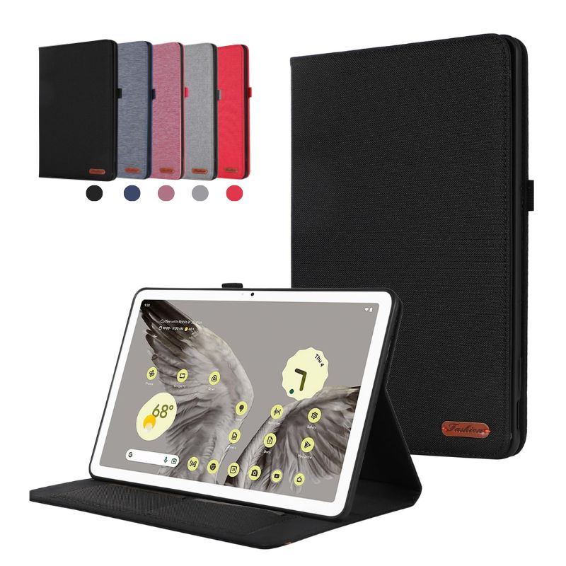 Load image into Gallery viewer, [With Card Slot] Google Pixel Tablet 2023 11&quot; - Denim Textured TPU Soft Flip Fold Stand Case - Polar Tech Australia
