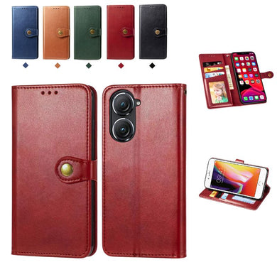 [With Card Slot] Asus Zenfone 10 - Business PU Leather Flip Case Essentials Series Case - Polar Tech Australia
