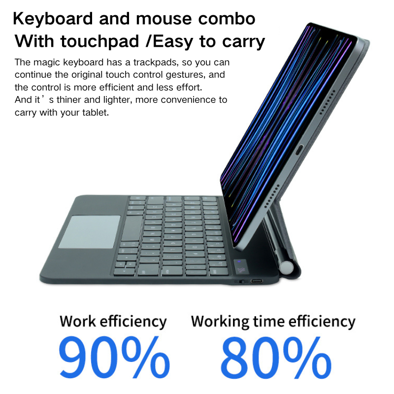 Load image into Gallery viewer, [Magic Keybord] Apple iPad Air 4/5 &amp; Pro 11“ &amp; Air 11” M2/M3 (2024/2025) - Precision Multi-Touch Trackpad Magnetic Smart Wireless Keyboard Case With Backlit Keys - i-Station Mobile Phone &amp; Electronic Device Repair and Accessories
