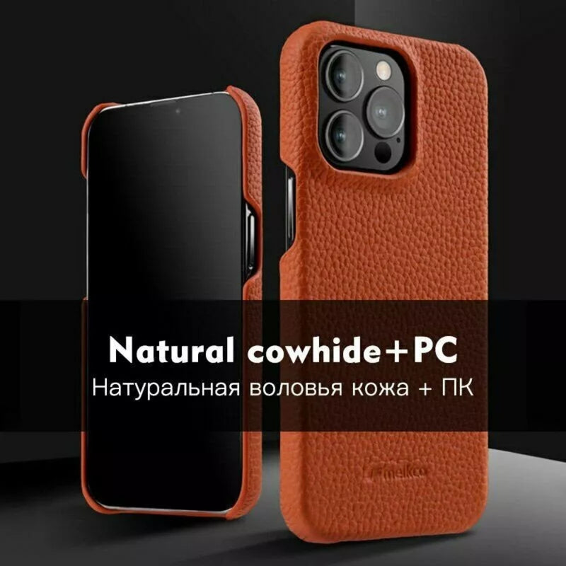 Cargue la imagen en el visor de la galería, [Magsafe Compatible] Apple iPhone 16/Plus/Pro/Max - Melkco Business Drop Proof Cowhide + PC Genuine Leather Series Case - Polar Tech Australia
