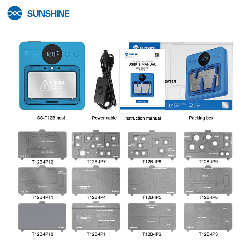 Load image into Gallery viewer, [SS-T12B] 13 in 1 SUNSHINE Intelligent Maintenance iPhone Mainboard Heating Platform
