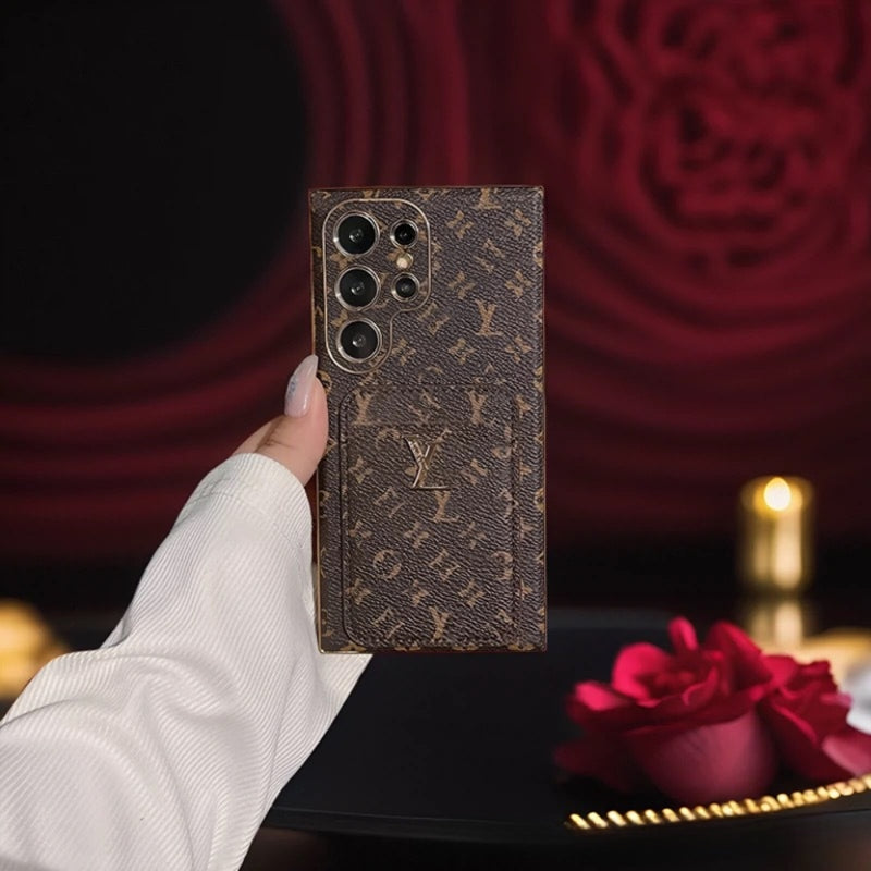 Chargez l&#39;image dans la visionneuse de la galerie, [With Card Slot] Samsung Galaxy S24/Plus/Ultra - Electroplated Frame Large Flower Silicone  Fashion-Forward Series Case - Polar Tech Australia
