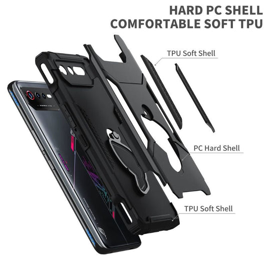[Built-in Stand] ASUS Rog Phone 7 &  7 Ultimate - 360° Rotating Kickstand Heavy Duty Series Military Grade Case - Polar Tech Australia