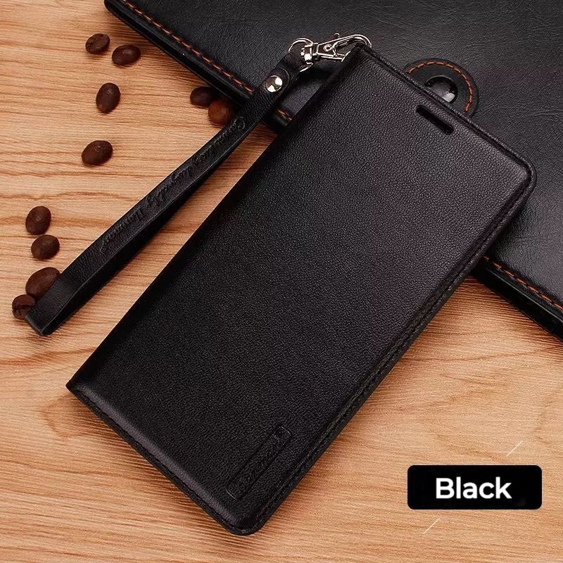 Load image into Gallery viewer, [With Card Slot] ASUS Zenfone 9 - Hanman Premium Quality Leather Flip Wallet Series Soft Case With lanyard - Polar Tech Australia
