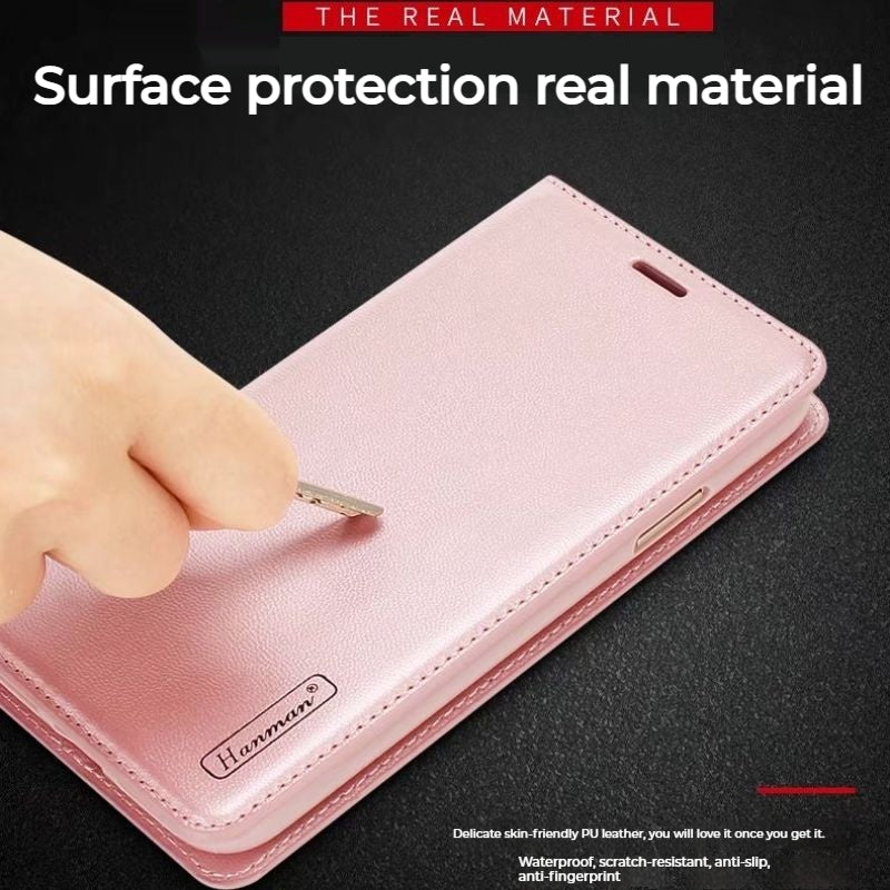 Load image into Gallery viewer, [With Card Slot] ASUS Zenfone 11 Ultra - Hanman Premium Quality Leather Flip Wallet Series Soft Case With lanyard - Polar Tech Australia
