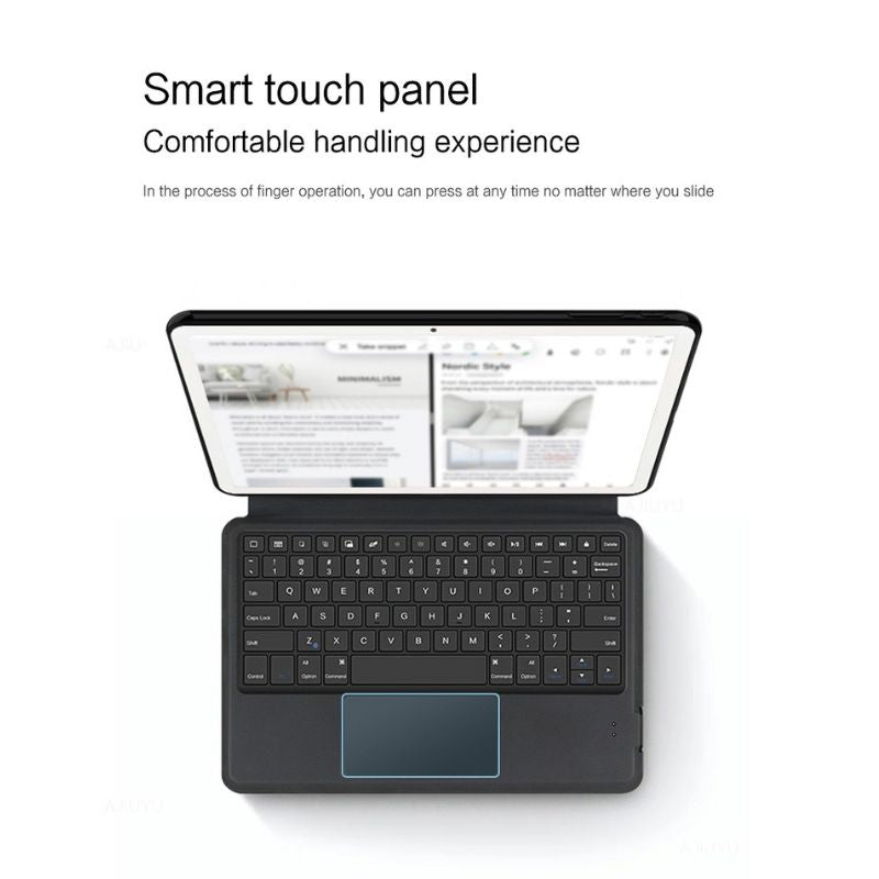 Cargue la imagen en el visor de la galería, [With Backlit] Samsung Galaxy Tab A9 2023 8.7&quot; (SM-X110/X115) - PU Leather Flip Cover Smart Bluetooth Touch Keyboard Case - Polar Tech Australia
