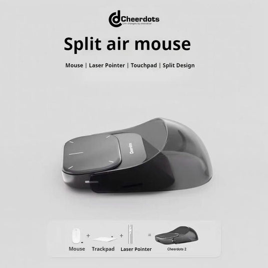 [Detachable] Cheerdots 2 Bluetooth Detachable Air Mouse Touchpad Mouse With Voice Recording - Polar Tech Australia