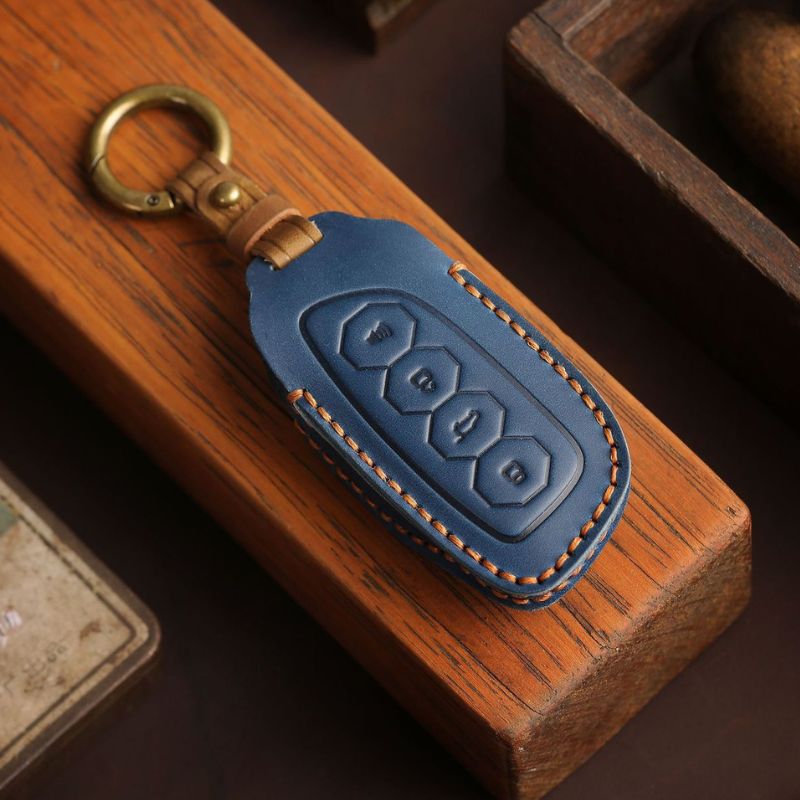 Cargue la imagen en el visor de la galería, Great Wall Handcrafted Genuine Leather Car Key Fob Case Cover For Haval F5, M6, H6, Shenshou, Cool Dog, Soar Max
