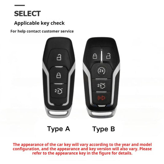 Ford High-Quality Suede Car Key Fob Protective Case Cover For Fusion, Mondeo, Mustang, Explorer, Edge, EcoSport