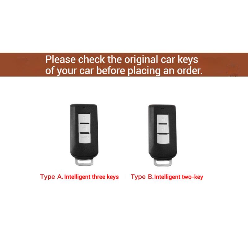 Cargue la imagen en el visor de la galería, Mitsubishi Genuine Leather Full Protection Smart Key Fob Case Cover For Outlander, ASX, Pajero Sport, Eclipse Cross
