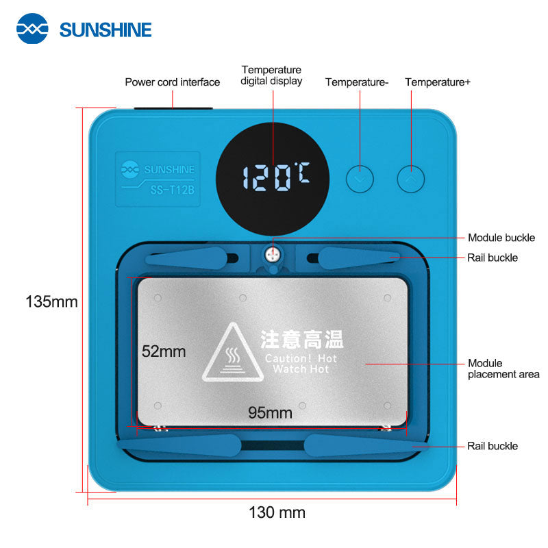 Load image into Gallery viewer, [SS-T12B] 13 in 1 SUNSHINE Intelligent Maintenance iPhone Mainboard Heating Platform
