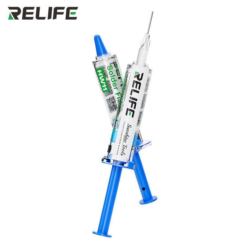 Chargez l&#39;image dans la visionneuse de la galerie, [HW11] RELIFE Lead-Free &amp; Halogen-Free Soldering Flux – No-Clean Paste in Syringe Design

