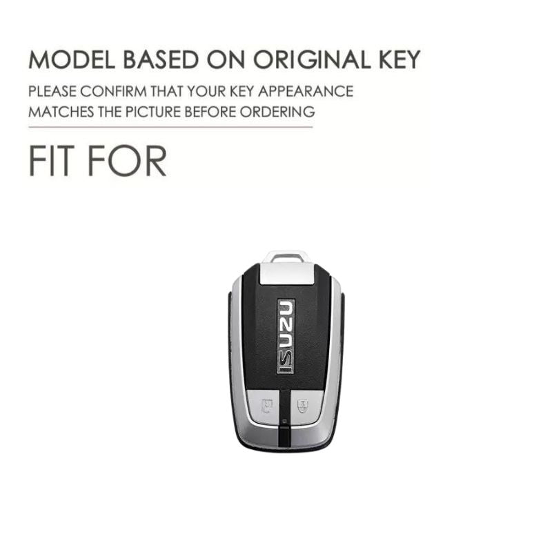 Chargez l&#39;image dans la visionneuse de la galerie, Isuzu Handcrafted Genuine Leather Car Key Fob Case Cover For D-MAX, MU‑X
