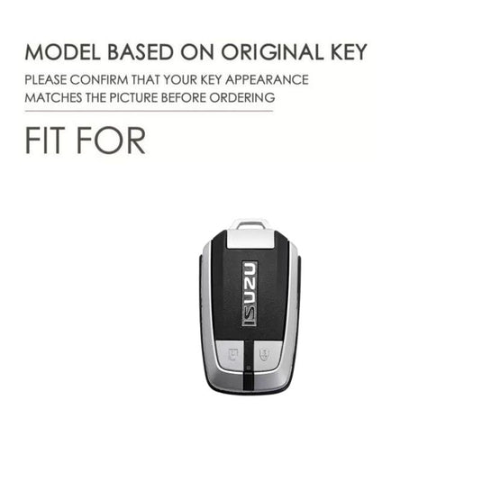 Isuzu Handcrafted Genuine Leather Car Key Fob Case Cover For D-MAX, MU‑X