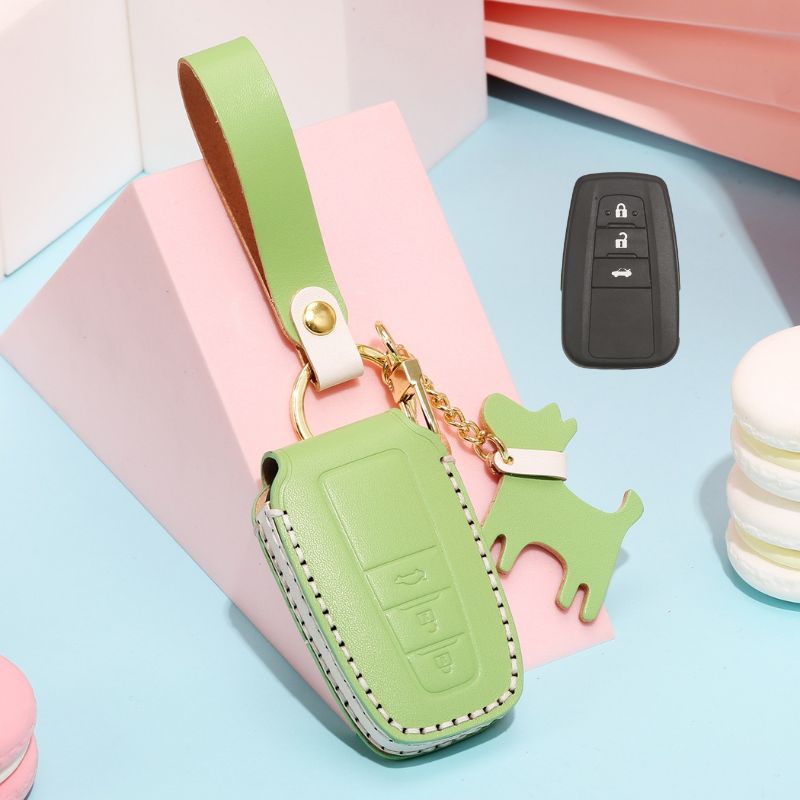 Load image into Gallery viewer, Toyota Genuine Leather Full Protection Car Key Fob Case Cover For Aygo, Yaris, Corolla, C-HR, Camry, GT86, GR Supra, Prius, Prado, Mirai, RAV4, Land Cruiser, Hilux, Proace - Polar Tech Australia
