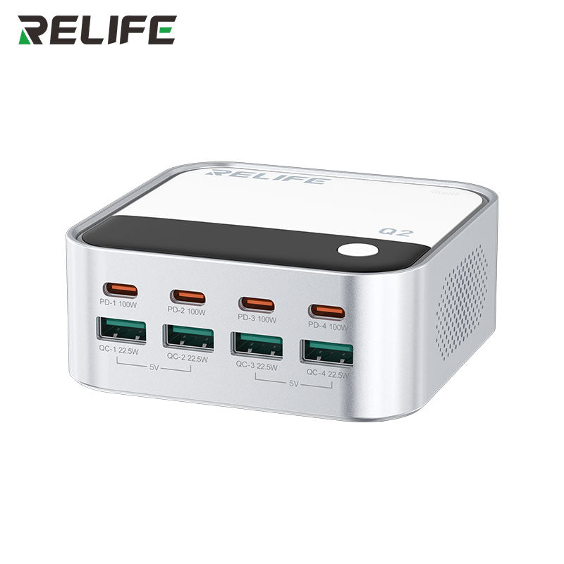Chargez l&#39;image dans la visionneuse de la galerie, [RELIFE Q2] 120W GaN Desktop Charger – Fast, Smart &amp; Stylish - Polar Tech Australia
