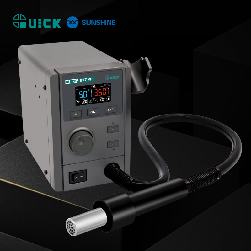 Cargue la imagen en el visor de la galería, [QUICK 857 Pro] QICK Digital Display Hot Air Rework Station Heat Gun - Continue the Legacy of Precision Craftsmanship
