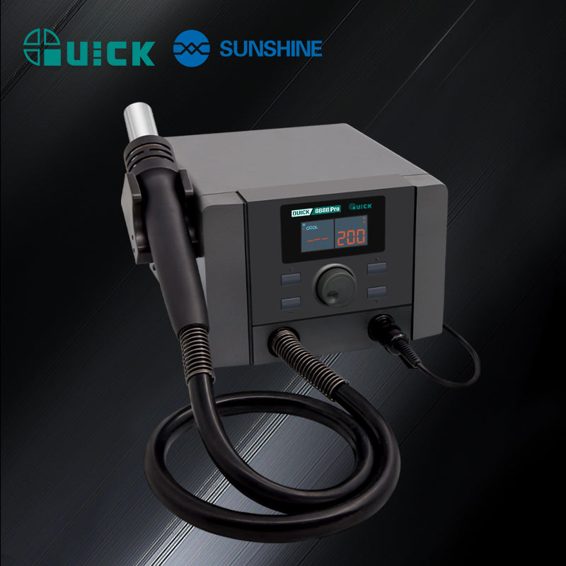 Cargue la imagen en el visor de la galería, [QUICK 8686 Pro] QUICK Two-in-One Repair System hot air rework Heat Gun and soldering functions in one intelligent station
