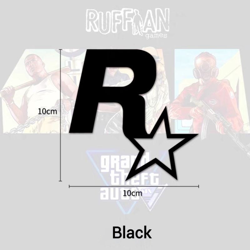 Cargue la imagen en el visor de la galería, R Star Car Stickers Electric Game Around GTA5 Speed Car Body Scratch Stickers Fuel Tank Cover Stickers - i-Station Mobile Phone &amp; Electronic Device Repair and Accessories
