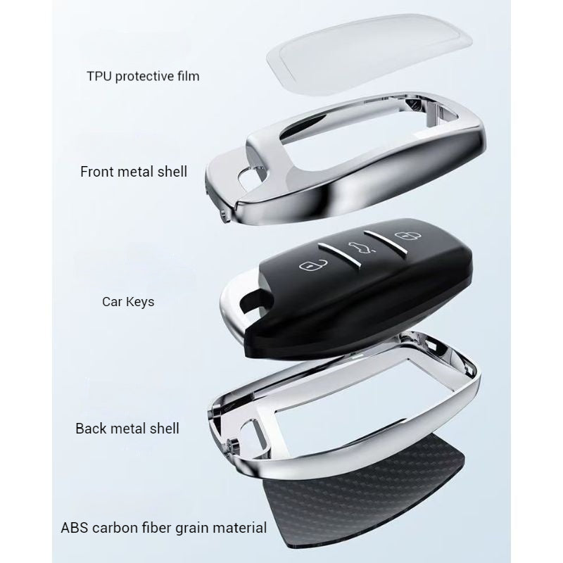 Cargue la imagen en el visor de la galería, Roewe Zinc Alloy + Carbon Fiber Texture Car Key Fob Case Cover For RX3, RX5, RX5 Plus, RX8, ERX5, i5, i6
