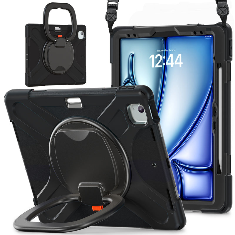 Chargez l&#39;image dans la visionneuse de la galerie, Lenovo Tab M11 11.0&quot; 2024 (TB-330XU/330FU) - Multifunctional Shockproof Heavy Duty Series Case With Shoulder Strap
