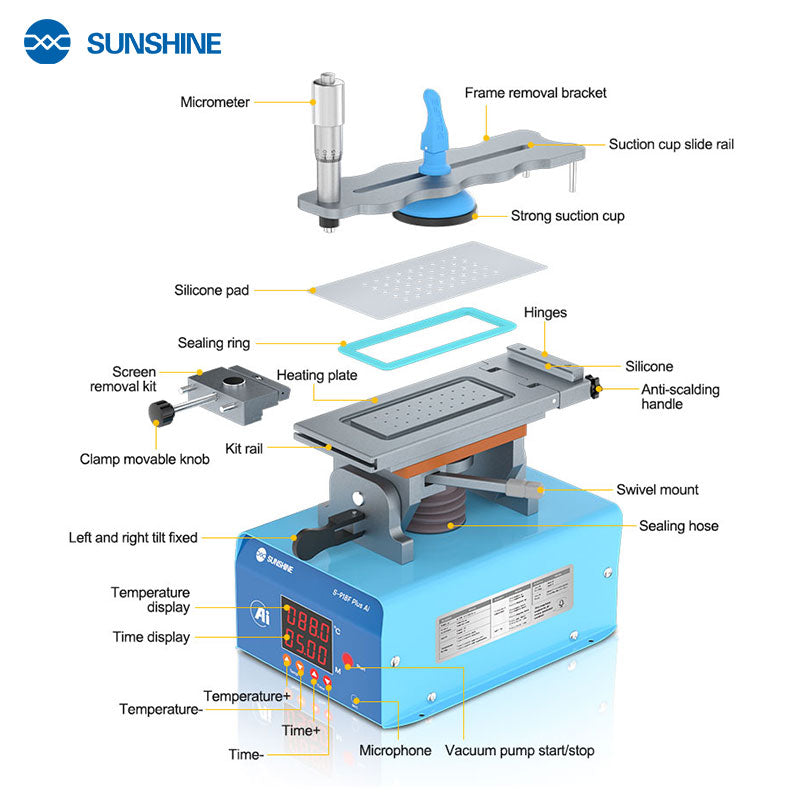 Load image into Gallery viewer, [S-918F Plus] SUNSHINE AI 5-in-1 Curved Screen Separator - Polar Tech Australia
