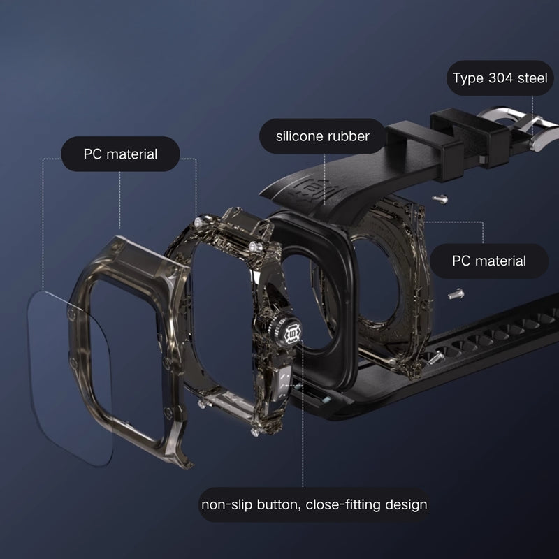 Chargez l&#39;image dans la visionneuse de la galerie, [IP68 Waterproof] Apple Watch Series 10 42mm 46mmm - All-in-One Diving &amp; Rainproof Waterproof Watch Band With Shell &amp; Film
