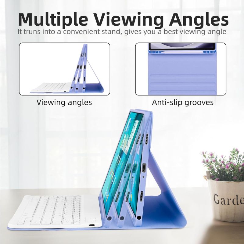 Load image into Gallery viewer, [Detachable Keyboard][With RGB Backlit][Square Keycaps] Samsung Galaxy Tab A9 Plus 11&quot; 2023 (SM-X210/X215/X216) - Smart Wireless Trackpad Keyboard Flip Case With Pen Slot - Polar Tech Australia
