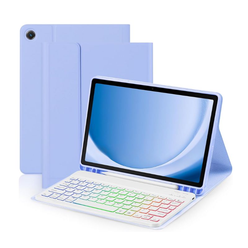 Cargue la imagen en el visor de la galería, [Detachable Keyboard][With RGB Backlit][Square Keycaps] Samsung Galaxy Tab A8 2021 10.5&quot; (X200/X205) - Smart Wireless Trackpad Keyboard Flip Case With Pen Slot - Polar Tech Australia
