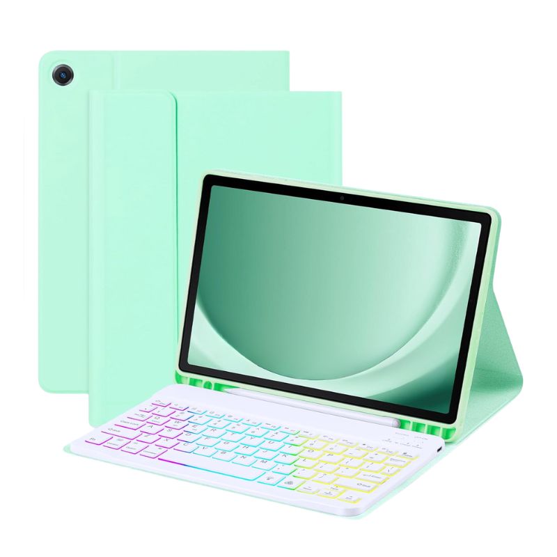 Chargez l&#39;image dans la visionneuse de la galerie, [Detachable Keyboard][With RGB Backlit][Square Keycaps] Samsung Galaxy Tab S6 Lite 10.4’’ 2020/2022 - Smart Wireless Trackpad Keyboard Flip Case With Pen Slot - Polar Tech Australia
