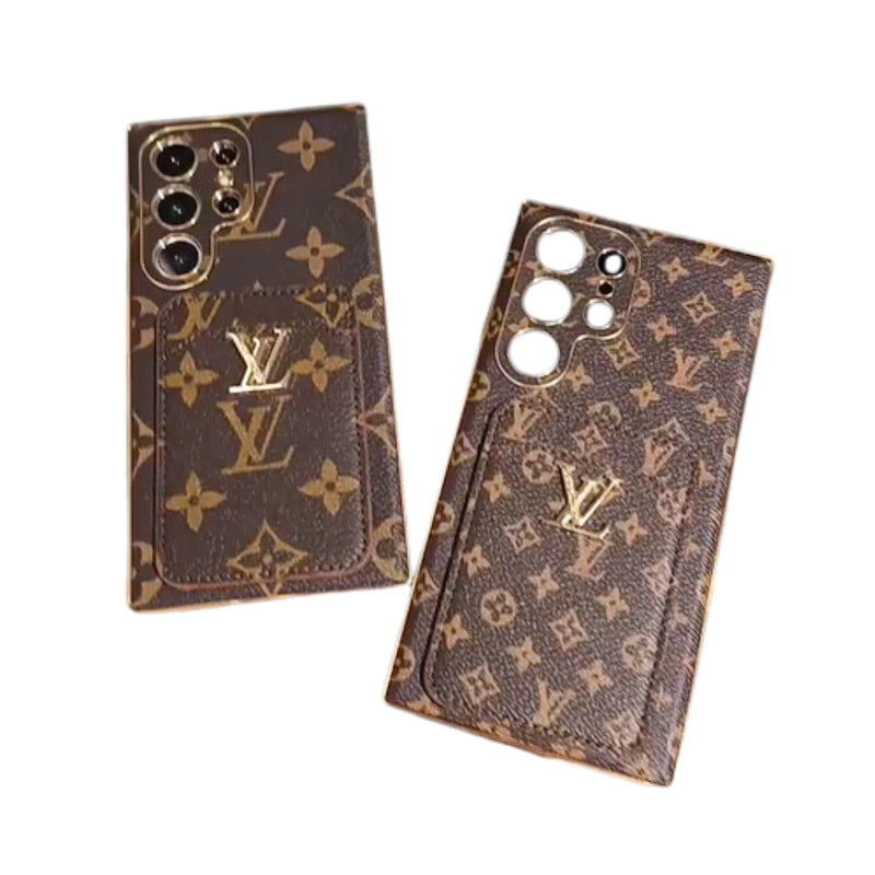 Chargez l&#39;image dans la visionneuse de la galerie, [With Card Slot] Samsung Galaxy S24/Plus/Ultra - Electroplated Frame Large Flower Silicone  Fashion-Forward Series Case - Polar Tech Australia
