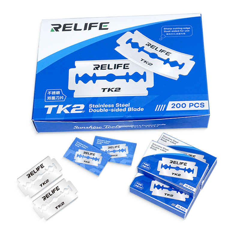 Load image into Gallery viewer, RELIFE TK2 Stainless Steel Double-Sided Blade/200 pieces
