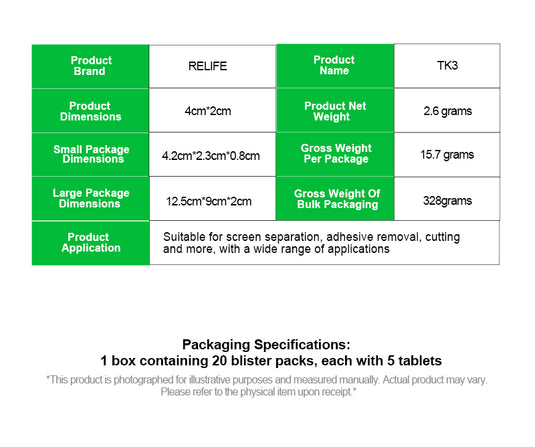 RELIFE TK3 Mobile Phone Repair Blade/100 pieces